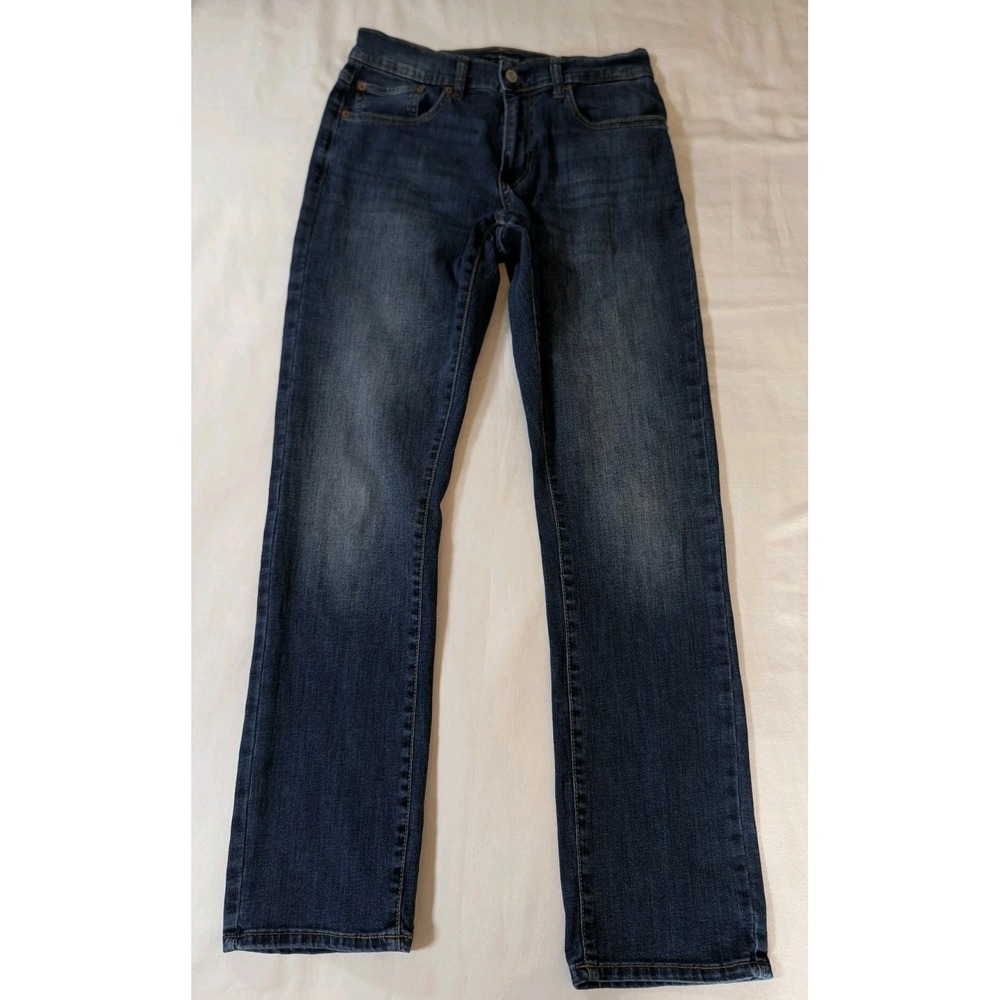 Lucky Brand 410 Athletic Straight Jeans Mens 30x32 Noble Wash Blue Altered Waist - Picture 2 of 12